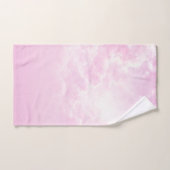 Pink Cotton Candy Clouds Starry Sky Badhandtuch Set (Handtuch)