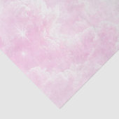 Pink Cotton Candy Clouds Starry Sky Birthday Party Seidenpapier (Ausschnitt)
