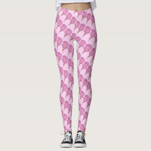 Pink Cotton Candy Floss Spun Zucker Karneval Leggings