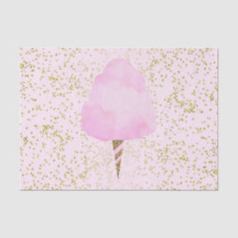 Pink Cotton Candy & Gold Confetti Geburtstagsparty Seidenpapier