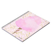 Pink Cotton Candy & Gold Confetti Girly Sparky Notizblock (Linke Seite)