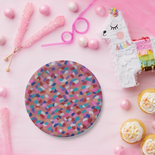 Pink Cotton Candy Pappteller (Party)