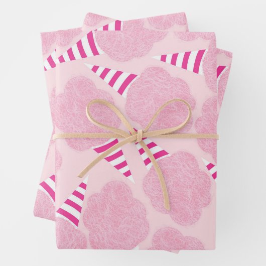 Pink Cotton Candy Pattern Geschenkpapier Set (Beispiel)