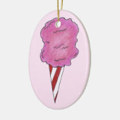 Pink Cotton Candy Spun Zucker Candyfloss Karneval Keramik Ornament (Links)