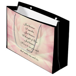 Pink Country Chic Gedicht Design Große Geschenktüte