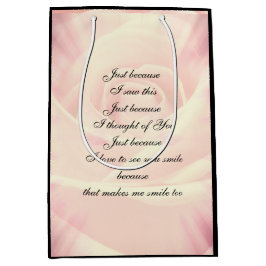 Pink Country Chic Gedicht Design Mittlere Geschenktüte