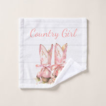 Pink Country Cowgirl Wash Tuch
