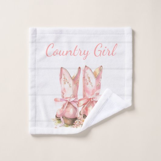 Pink Country Cowgirl Wash Tuch (Waschlappen)