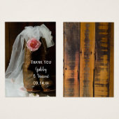 Pink Country Rose Cowboy Boots Gastgeschenk Hochze (Vorne & Hinten)