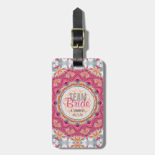 Pink Country Style Team Bride Gepäckträger iD Tags Gepäckanhänger