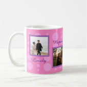 Pink Couple Photo Design with Custom Text Coffee M Kaffeetasse (Links)