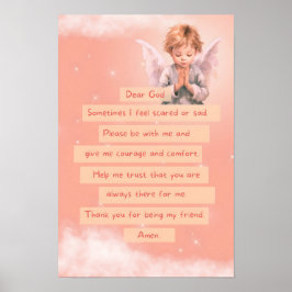 Pink Course Child Prayer Poster