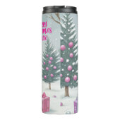 Pink Cow Christmas Tumblr – Cute Holiday Gift Thermosbecher (Rückseite)