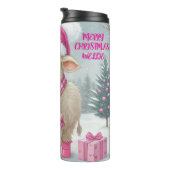 Pink Cow Christmas Tumblr – Cute Holiday Gift Thermosbecher (Nach rechts gedreht)