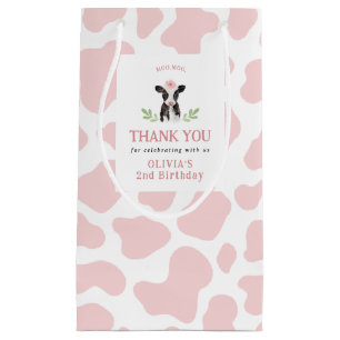 Pink Cow Muster Geschenktasche Kleine Geschenktüte
