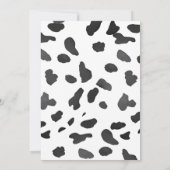 Pink Cow Pattern Western Rustikale Cowgirl Geburts Einladung (Rückseite)