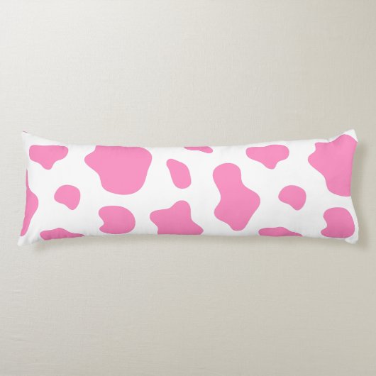 Pink Cow Print Decorative Pillow Seitenschläferkissen (Vorderseite)