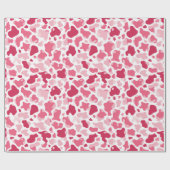 Pink Cow Print Geschenkpapier (Flach)