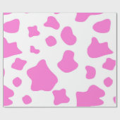 Pink cow spots pattern, Tier fur in pastel Geschenkpapier (Flach)