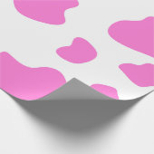 Pink cow spots pattern, Tier fur in pastel Geschenkpapier (Ecke)
