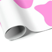 Pink cow spots pattern, Tier fur in pastel Geschenkpapier (Rolleneckpunkt)