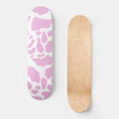 Pink Cow Spots Tierdruckmuster Skateboard (Vorderseite)