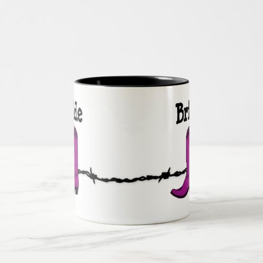 Pink Cowboy Boot Bride Tasse (Mittel)
