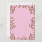 Pink Cowboy Boot Gettin' Hitched Bachelorette Einladung (Rückseite)