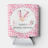 Pink Cowboy Boots & Bubbly Brautparty Dusche Dosenkühler (Rückseite)