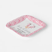 Pink Cowboy Boots & Bubbly Brautparty Pappteller (Gewinkelt)