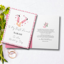 Pink Cowboy Boots & Bubbly Gratulationen Braut