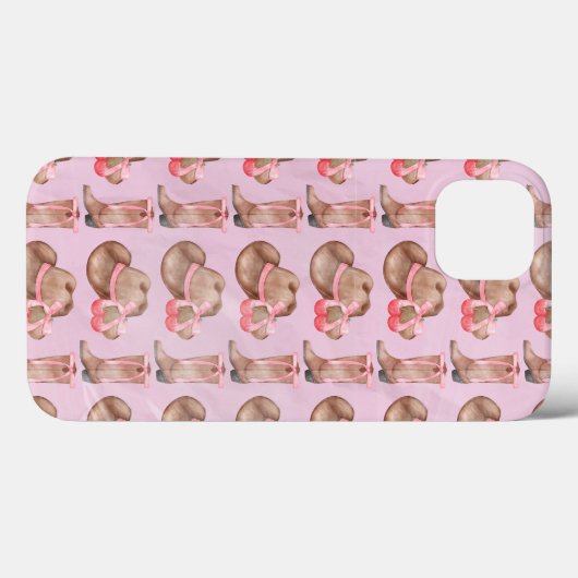 Pink Cowboy Hat and Boots Coquette Case-Mate iPhone Hülle (Rückseite (Horizontal))
