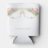 Pink Cowboy Hat Rustic Wedding Dosenkühler (Vorderseite)