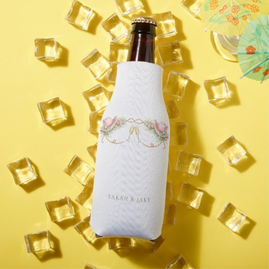 Pink Cowboy Hat Rustic Wedding Flaschenkühler (In Situ Sommer)