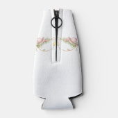 Pink Cowboy Hat Rustic Wedding Flaschenkühler (Rückseite)