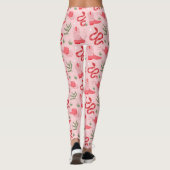 Pink Cowboy und Schlangen Muster Leggings (Rückseite)
