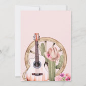 Pink Cowgirl Babydusche anziehen Einladung (Rückseite)