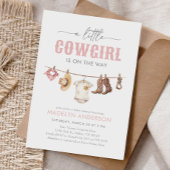 Pink Cowgirl Babydusche Einladung