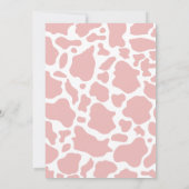 Pink Cowgirl Babydusche Einladung (Rückseite)