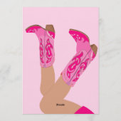 Pink Cowgirl Birthday Einladung (Rückseite)