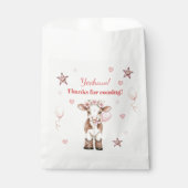 Pink Cowgirl Birthday | Farm Theme 1st Geschenktütchen (Vorderseite)