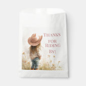 Pink Cowgirl Birthday | Farm Theme 1st  Geschenktütchen (Vorderseite)