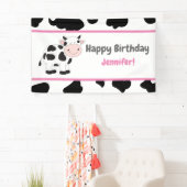 Pink Cowgirl Birthday Party Banners Banner (Insitu)