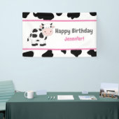 Pink Cowgirl Birthday Party Banners Banner (Messeveranstaltung)