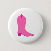 Pink Cowgirl Boot Button (Vorderseite)