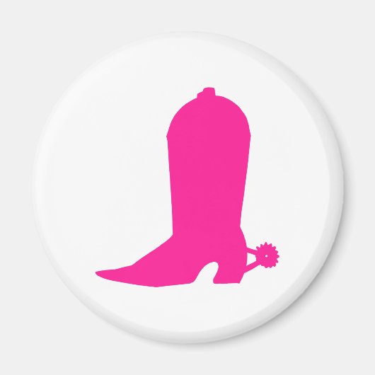 Pink Cowgirl Boot Magnet (Vorne)