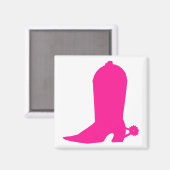 Pink Cowgirl Boot Magnet (Vorderseite/Rückseite)