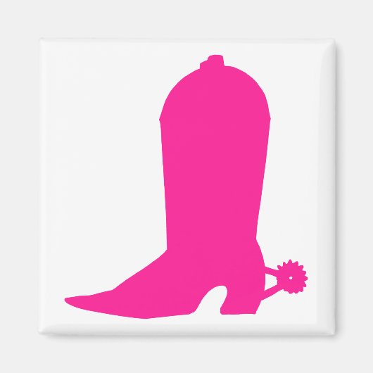 Pink Cowgirl Boot Magnet (Vorne)