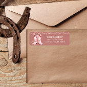 Pink Cowgirl Boots Western Baby Dusche Rückfahrt