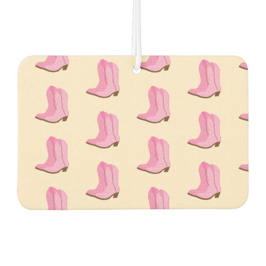 Pink Cowgirl Cowboy Boots Country Texas Ranch Autolufterfrischer (Vorderseite)